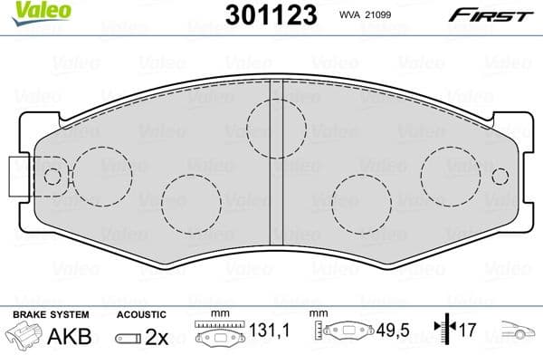 Brake Pad Set, disc brake ESSENTIAL 301123