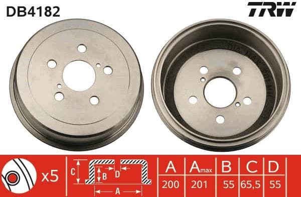Brake Drum DB4182 - image 3