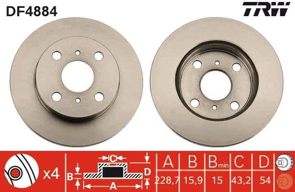 Brake Disc DF4884 - image 3