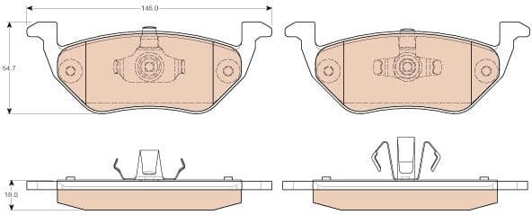 Brake Pad Set, disc brake GDB1754 - image 2