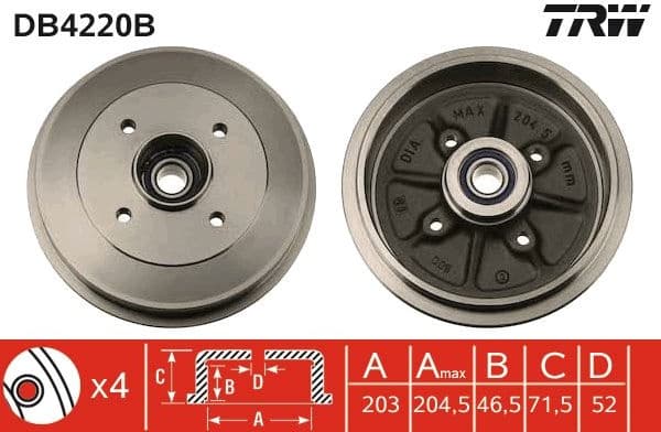 Brake Drum DB4220B - image 4