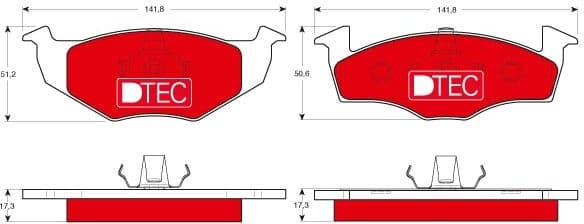 Brake Pad Set, disc brake DTEC COTEC GDB1274DTE - image 2