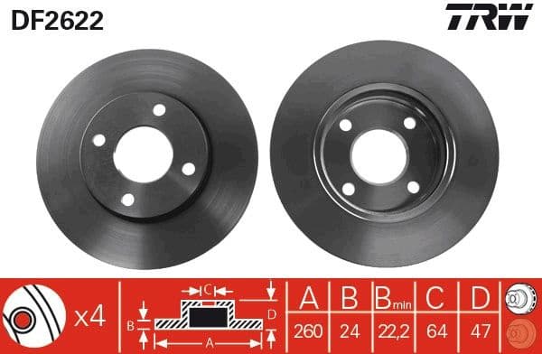 Brake Disc DF2622 - image 3