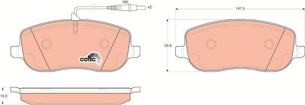 Brake Pad Set, disc brake COTEC GDB1503 - image 4