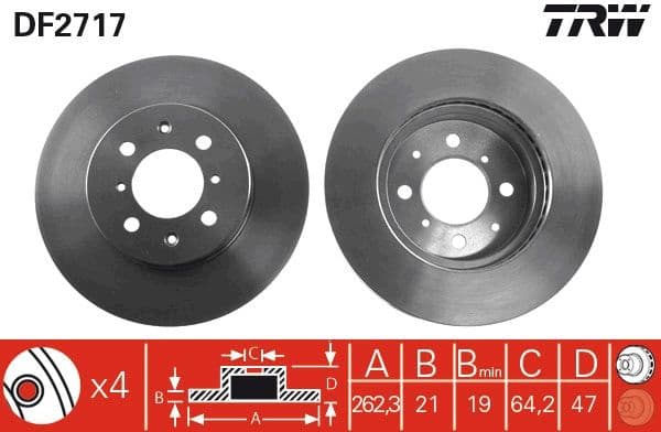 Brake Disc DF2717 - image 3