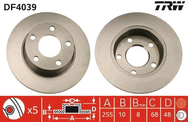 Brake Disc DF4039 - image 3