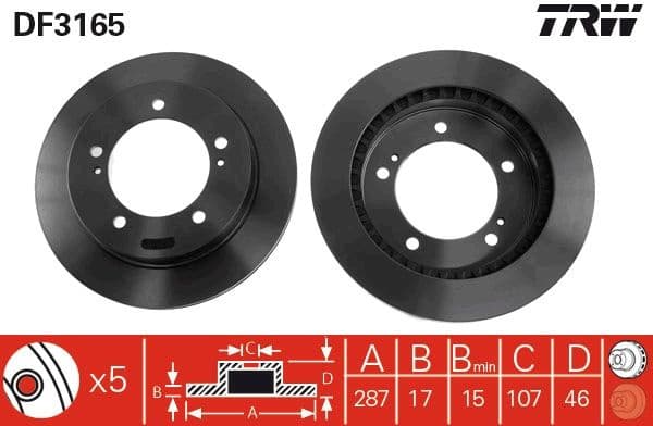 Brake Disc DF3165 - image 3