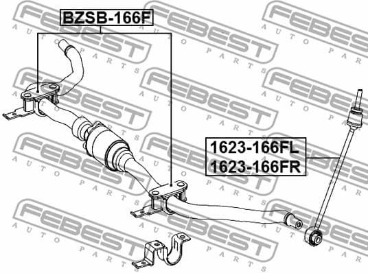 Link/Coupling Rod, stabiliser bar 1623-166FR - image 2