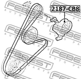 Tensioner Pulley, timing belt 2187-CB8 - image 2