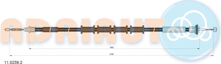 Cable Pull, parking brake 11.0259.2