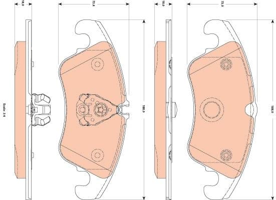 Brake Pad Set, disc brake GDB1833 - image 2