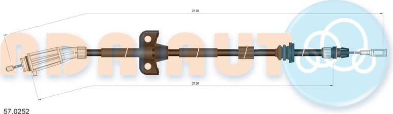 Cable handbrake 57.0252 - image 2