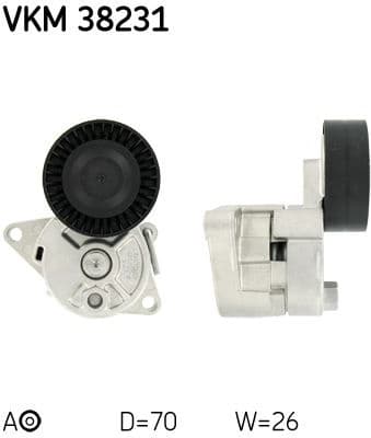 Belt Tensioner, V-ribbed belt VKM 38231 - image 2