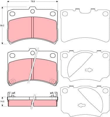 Brake Pad Set, disc brake GDB3219 - image 2