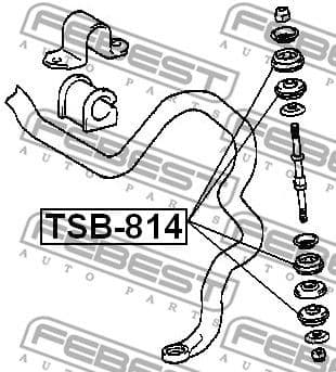 Mounting, axle strut TSB-814 - image 2