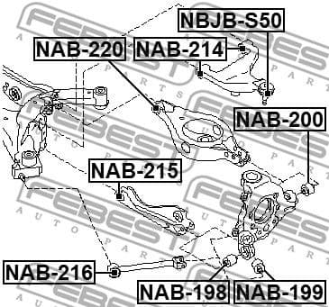 Mounting, control/trailing arm NAB-216 - image 2