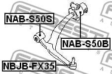 Mounting, control/trailing arm NAB-S50S - image 2