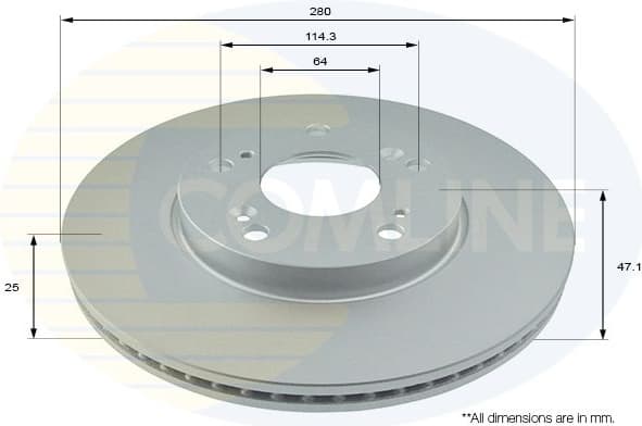 Brake Disc COATED ADC0576V - image 2