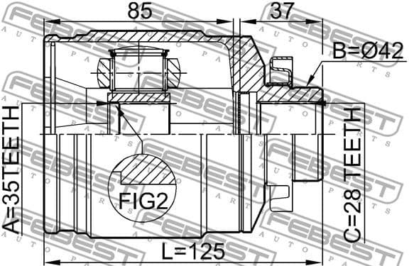 Joint Kit, drive shaft 1211-SFCLRH - image 2