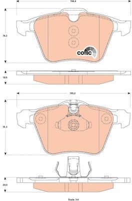 Brake Pad Set, disc brake COTEC GDB1835 - image 3