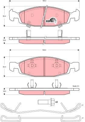 Brake Pad Set, disc brake COTEC GDB4120 - image 3