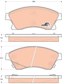 Brake pads front, Top Quality GDB1843 - image 3