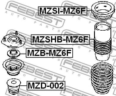 Protective Cap/Bellow, shock absorber MZSHB-MZ6F - image 2