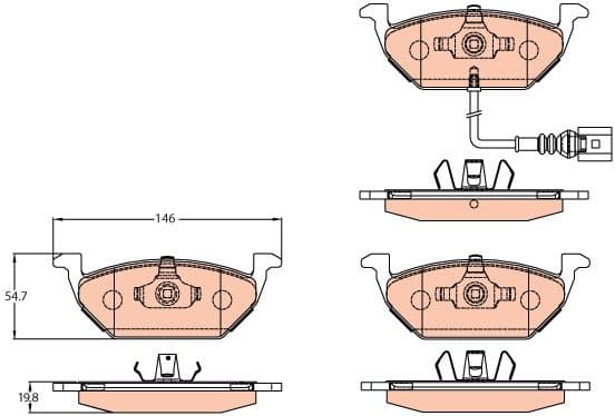 Brake Pad Set, disc brake COTEC GDB2108 - image 4