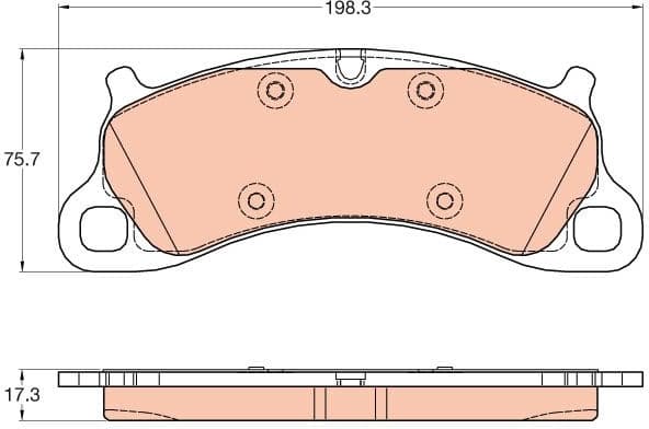 Brake Pad Set, disc brake GDB2057 - image 2