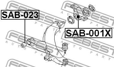 Mounting, control/trailing arm SAB-023 - image 2