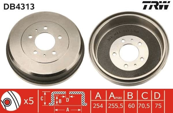 Brake Drum DB4313 - image 3