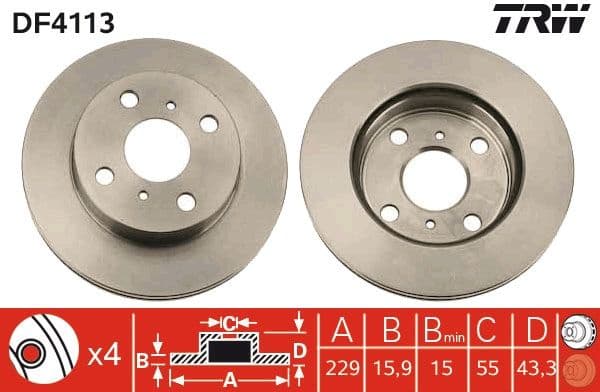 Brake Disc DF4113 - image 3