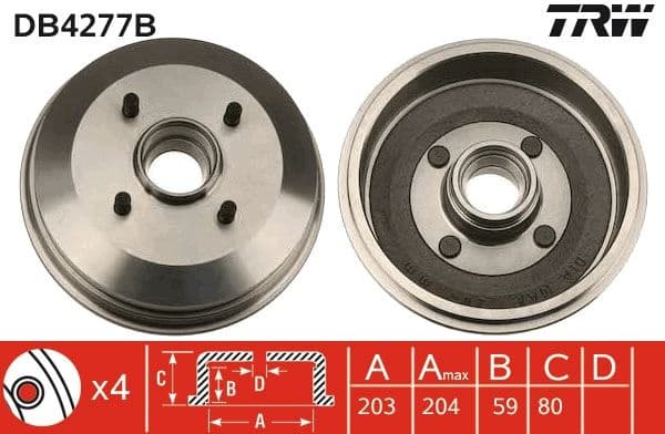 Brake Drum DB4277B - image 2