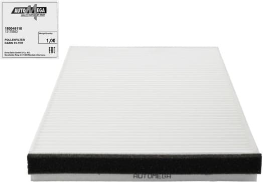 Filter, cabin air 180046110