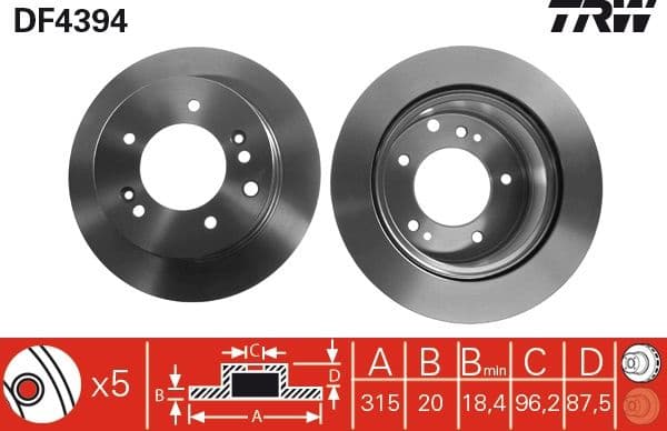 Brake Disc DF4394 - image 3