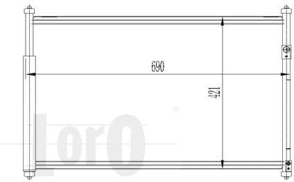 Condenser, air conditioning LORO 050-016-0003 - image 2
