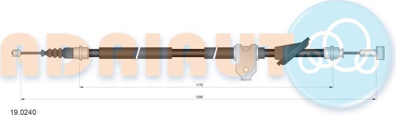 Cable Pull, parking brake 19.0240