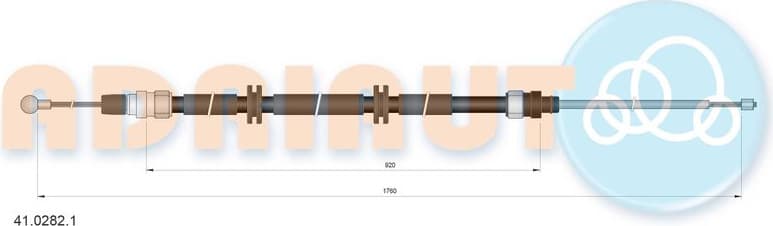 Cable handbrake 41.0282.1 - image 2