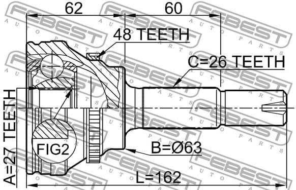 Joint Kit, drive shaft 0110-072A48 - image 2