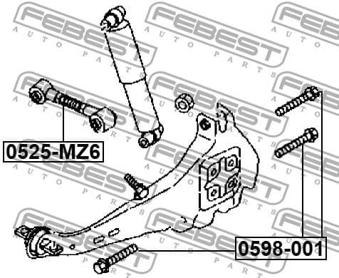 Fastening Bolt, control arm 0598-001 - image 2