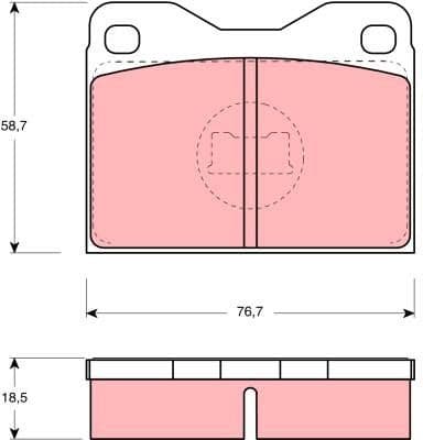 Brake Pad Set, disc brake GDB279 - image 2