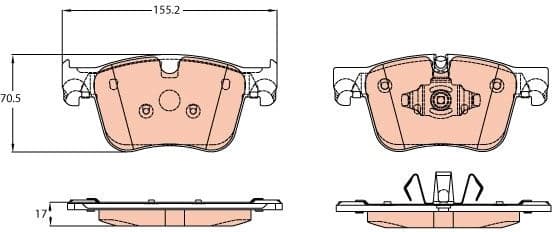 Brake Pad Set, disc brake GDB2193 - image 2