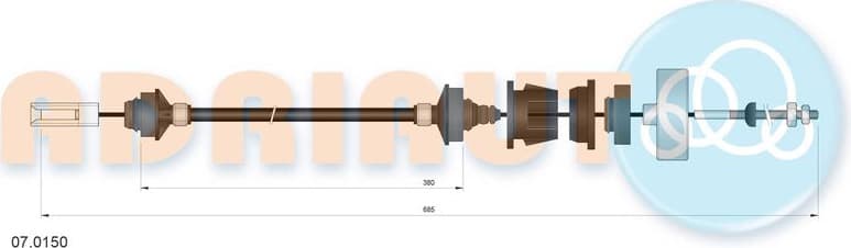 Cable Pull, clutch control 07.0150