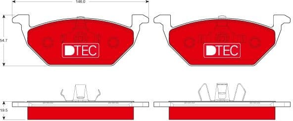 Brake Pad Set, disc brake DTEC COTEC GDB1984DTE - image 2