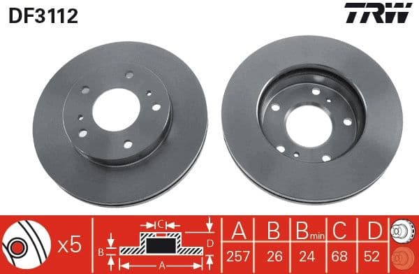 Brake Disc DF3112 - image 3