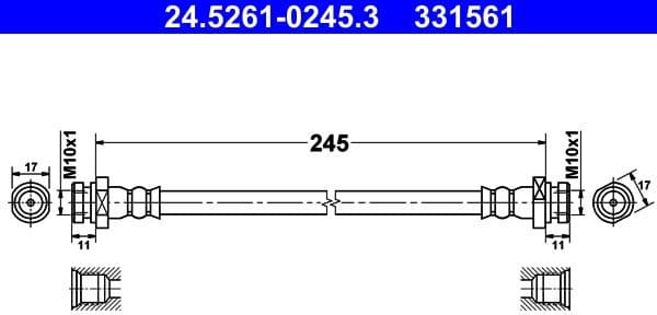 Brake Hose 24.5261-0245.3