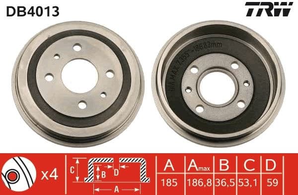 Brake Drum DB4013 - image 3