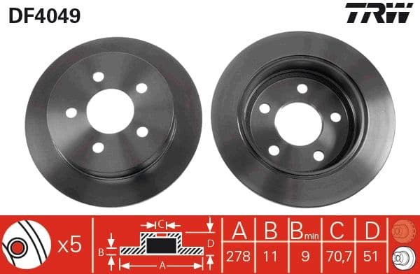 Brake Disc DF4049 - image 3