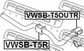 Mounting, stabiliser bar VWSB-T5R - image 2