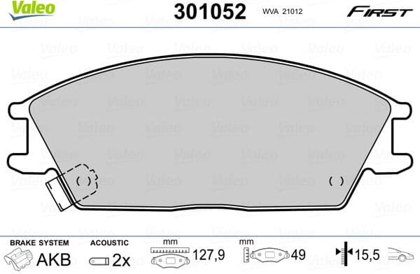 Brake Pad Set, disc brake ESSENTIAL 301052